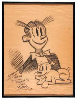 BLONDIE CREATOR CHIC YOUNG â€œDAGWOODâ€ LARGE FRAMED ORIGINAL ART. | Hake’s