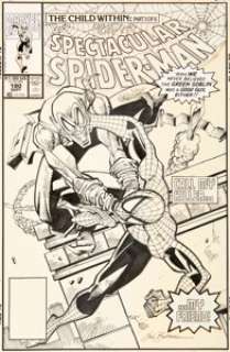 Buscema, Sal - Sal Buscema Spectacular Spider-Man #180 Green Goblin Cover Original Art (Marvel, 1991)....