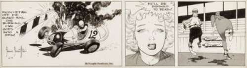 Frazetta, Frank - Frank Frazetta Johnny Comet Daily Comic Strip Original Art dated 6-5-52 (McNaught Syndicate, 1952). ...