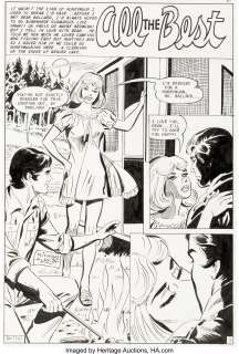 Nicholas, Charles - Charles Nicholas and Vince Alascia I Love You #122 Complete 8-Page Story Original Art (Charlton, 1978).... (Total: 8 Original Art)