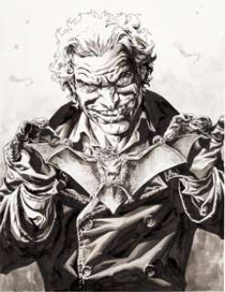 Bermejo, Lee - Lee Bermejo 2015 London Super Comic Convention Joker Illustration Original Art (2015)....