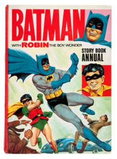 â€œBATMANâ€ 1966 BRITISH ANNUAL ORIGINAL ART WITH MATCHING BOOK. | Hake’s