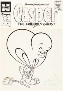 Harvey Comics Artist - Harvey Comics Artist Casper the Friendly Ghost #46 Cover Original Art (Harvey, 1956)....