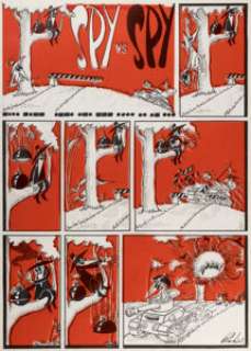 Prohias, Antonio - Antonio Prohias MAD #124 "Spy vs. Spy" Complete 1-Page Story Original Art (EC, 1969). ...