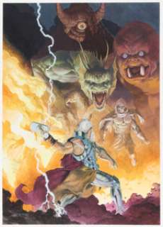 Ribic, Esad - Esad Ribic Thor #6 (712) Variant Cover Original Art (Marvel, 2018)....