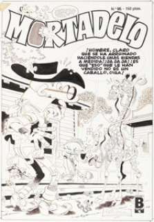Francisco Ibanez Mortadelo #95 Cover Original Art (Ediciones B, 1989)....