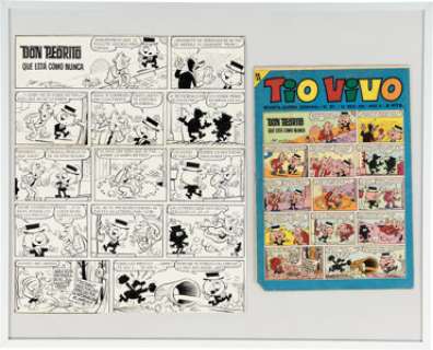 Francisco Ibanez TioVivo #311 Don Pedrito Complete 1-Page Story Original Art (Editorial Bruguera, 1961). ...