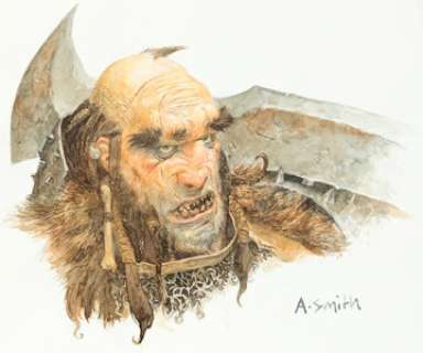 Adrian Smith - Hate, Les Chroniques de la Haine Illustration Orc Original Art (Glénat, 2017).