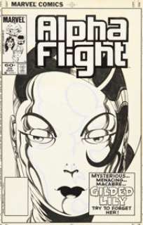 John Byrne - Alpha Flight #20 Cover Original Art (Marvel, 1984).