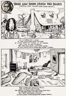 Robert Armstrong (as Lucky Bob) - Comix Book #5 Complete 4-Page Story "Those Low-Down Crash Pad Blues" Original Art (Kitchen Sink Press, 1975). (Total: 4 Original Art)