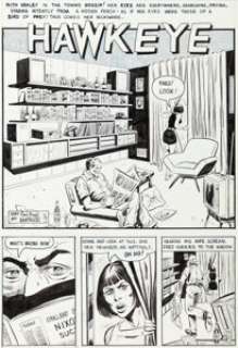Mike Vosburg (as Heathcliff) "Hawkeye" Complete 6-Page Story Original Art (1973). (Total: 6 Original Art)