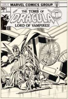 Gil Kane and Tom Palmer - Tomb of Dracula #32 Cover Original Art (Marvel, 1975).