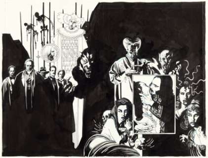 Mike Mignola and John Nyberg - Bram Stoker‘s Dracula Trade Paperback Wraparound Cover Original Art (Topps, 1993).