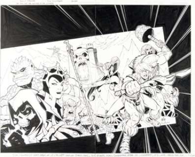 Cully Hamner and Tim Townsend - Masters of the Universe #1 Wraparound Variant Cover Original Art (Image, 2003).