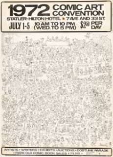 Sergio Aragonés - 1972 New York Comic Art Convention Poster Original Art (Phil Seuling, 1972).