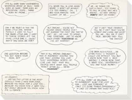 Jack Kamen MAD #29 Complete 2-Page Story "Make Your Own Love-Story Comic" Original Art Elements Group of 7 (EC, 1956). (Total: 7 Original Art)