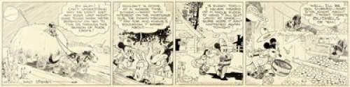 Floyd Gottfredson Mickey Mouse Daily Comic Strip Original Art dated 10-27-30 (King Features Syndicate, 1930).