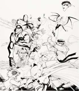 Gerardo Sandoval Ultimate Marvel vs. Capcom 3 Video Game Mini-Comic Cover Original Art (Marvel, 2017).