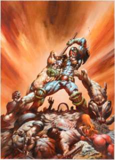 Greg Staples Judge Dredd Megazine #63 Cover Painting Original Art (Egmont Fleetway, 2000).