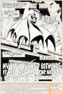Irv Novick and Frank McLaughlin Batman #318 Splash Page 1 Original Art (DC, 1979). | Heritage
