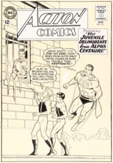 Curt Swan and George Klein Action Comics #315 Superman Cover Original Art and Printer‘s Proof (DC, 1964). (Total: 2 Original Art)