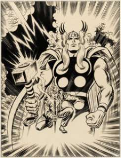 John Romita Sr. Marvel Treasury Edition #3 Thor Back Cover Original Art (Marvel, 1974). | Heritage