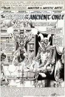 Jim Starlin and Rudy Nebres Doctor Strange #26 Splash Page 1 Original Art (Marvel, 1977).