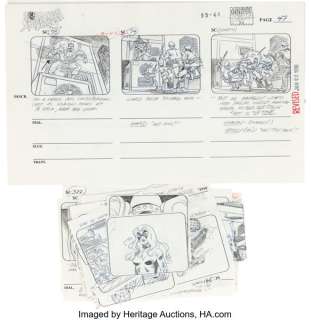 Rick Hoberg Spider-Man: The Animated Series Season 4 Episode 4 Storyboard Drawings Original Art Group of 47 (Marvel Studios, 1997). (Total: 47 Original Art)