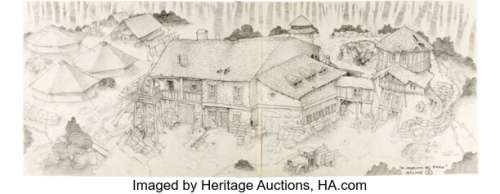 Pan’s Labyrinth (Tequila Gang, 2006), Raúl Villares - Mill Concept Sketch Original Art. | Heritage