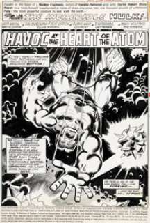 Sal Buscema and Joe Staton The Incredible Hulk #202 Splash Page 1 Original Art (Marvel, 1976).