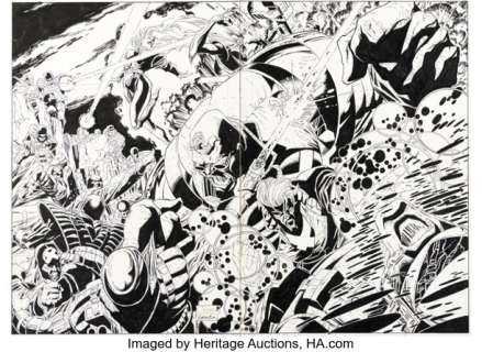 Joe Quesada and Joe Rubinstein X-Factor Poster Illustration Original Art (Marvel, 1992).