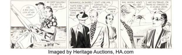 Alex Raymond Rip Kirby Daily Comic Strip Original Art dated 1-29-51 (King Features Syndicate, 1951). | Heritage