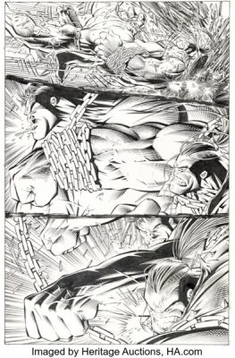 Dale Keown and Dan Panosian Hulk / Pitt Story Page 30 Original Art (Marvel, 1996).
