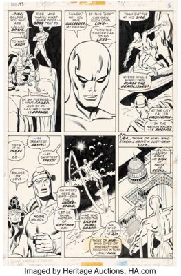 John Buscema and Sal Buscema Thor #193 Silver Surfer Story Page 5 Original Art (Marvel, 1971). | Heritage