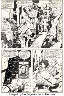 Jack Kirby and Vince Colletta Forever People #4 Story Page 9 Original Art (DC, 1971). | Heritage
