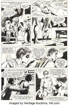 Don Newton and Alfredo Alcala Batman #368 Robin Story Page 8 Original Art (DC, 1984).