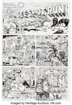 Victor Moscoso, Paul Mavrides, S. Clay Wilson, and Spain Rodriguez The Complete Zap Comix #4 Complete 2-Page Jam Story Original Art (Fantagraphics, 2014).