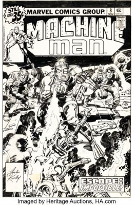 Jack Kirby and Bob Wiacek Machine Man #8 Cover Original Art (Marvel, 1978). | Heritage
