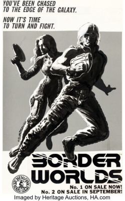 Don Simpson Border Worlds Promotional Illustration Original Art (Kitchen Sink Press, 1986).