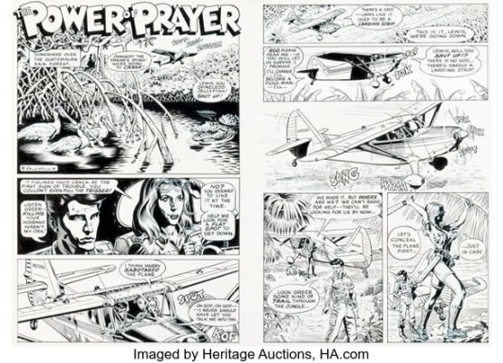 Rand Holmes Death Rattle #4 "The Power of Prayer" Complete 6-Page Story Original Art Group of 3 (Kitchen Sink Press, 1986). (Total: 3 Original Art) | Heritage