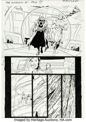 Bryan Hitch and Paul Neary The Authority #1 Story Page 17 Original Art (DC, 1999). | Heritage