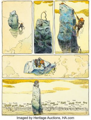 Jean Giraud (Moebius) L’Homme est-il bon? Story Page 4 Original Art (Pilote #744/Dargaud, 1974). | Heritage
