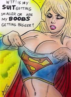 Alvin Silvrants | Supergirl - Original drawing - Super boobs - By Alvin Silvrants - (2023) | Catawiki