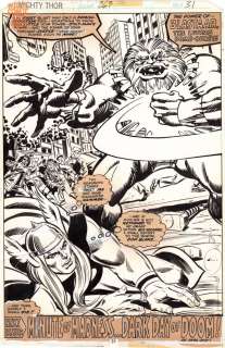 Walt Simonson Tony Dezuniga - the mighty thor #269 pg 31 splash (marvel, 1978)