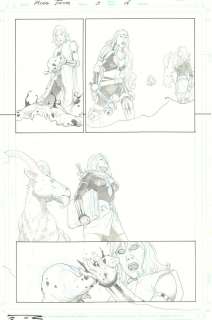 Esad Ribic | King Thor #3 P.14 - the Goddesses of Thunder with Gorr the God Butcher’s Severed Head - 2020 Signed | Anthony’s Comic Book Art