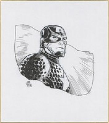 Jim Cheung Hand-Drawn Shikishi "Captain America" | Mandarake (Big Web)
