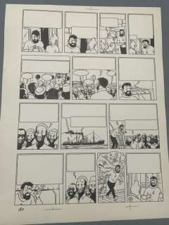 Hergé - 1 Print - Tintin - Coke en Stock - Planche imprimée en noir et blanc - Verso blanc | Catawiki