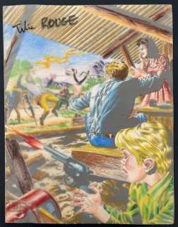 Molinari, Félix - 1 Original cover - La Tulipe Rouge - Maxi N°32 - 1969 | Catawiki