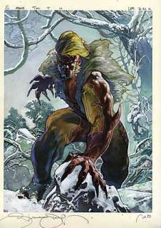 S BIANCHI MARVEL MASTERPIECES SABRETOOTH Trading Card Art