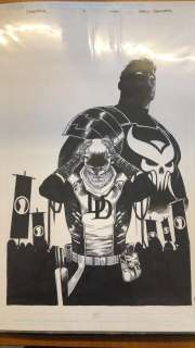 Art (Originals & Sketches) - DAREDEVIL #7 ORIGINAL COVER ART BY MARCO CHECCHETTO